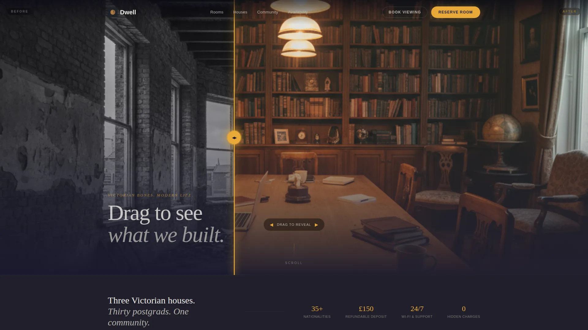 Student Co-Living Landing Page Template