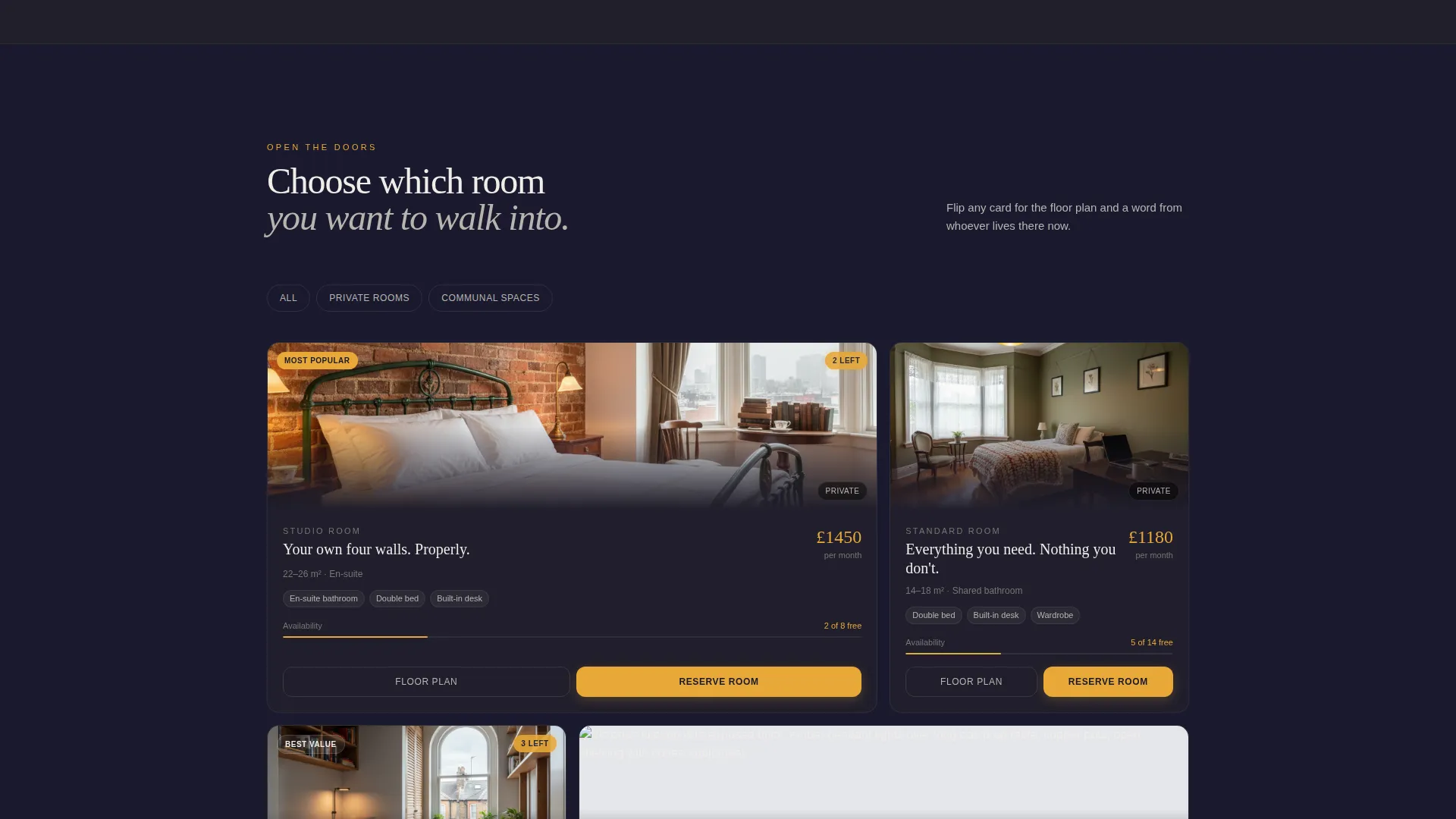 Student Co-Living Landing Page Template