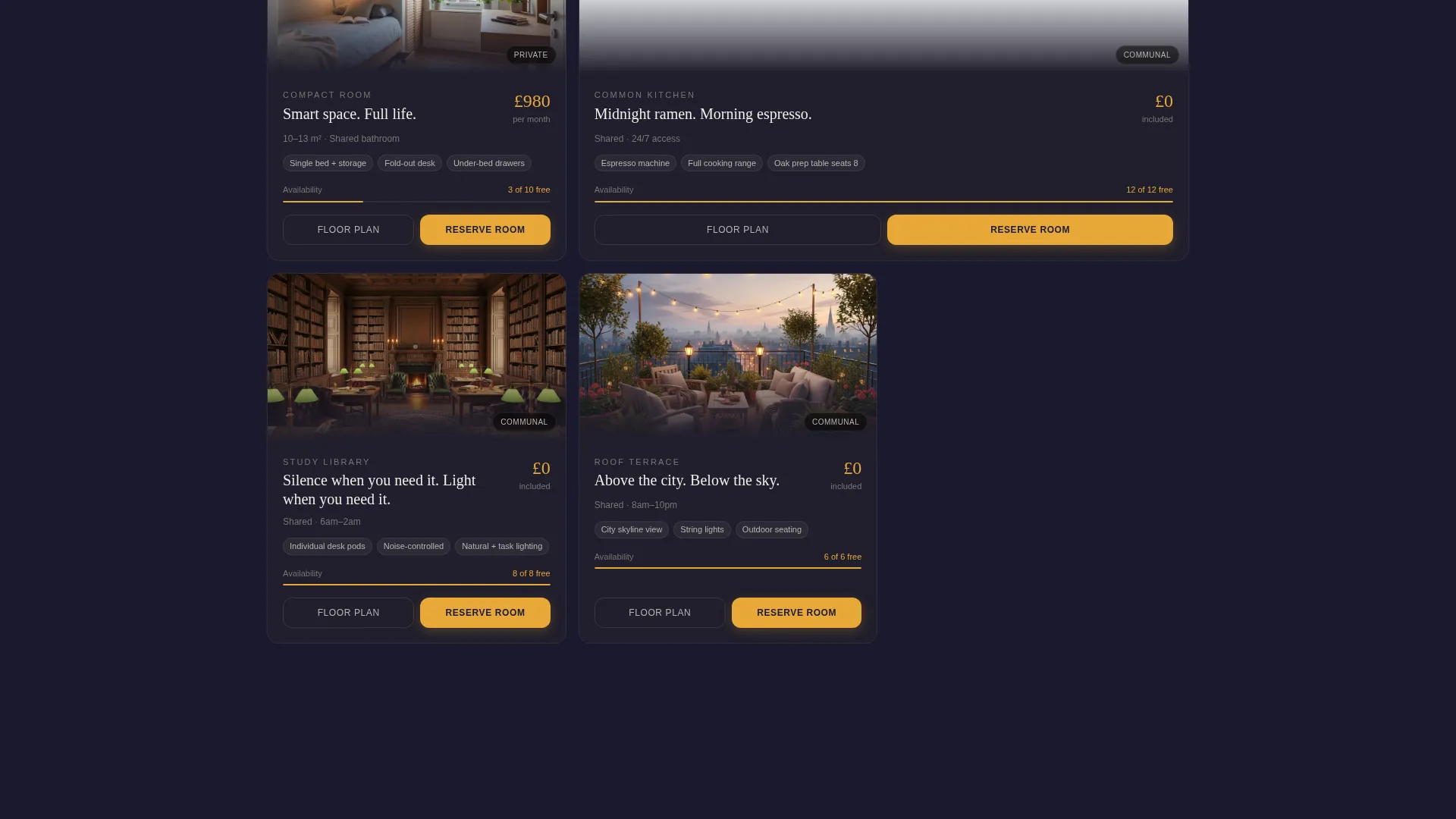 Student Co-Living Landing Page Template