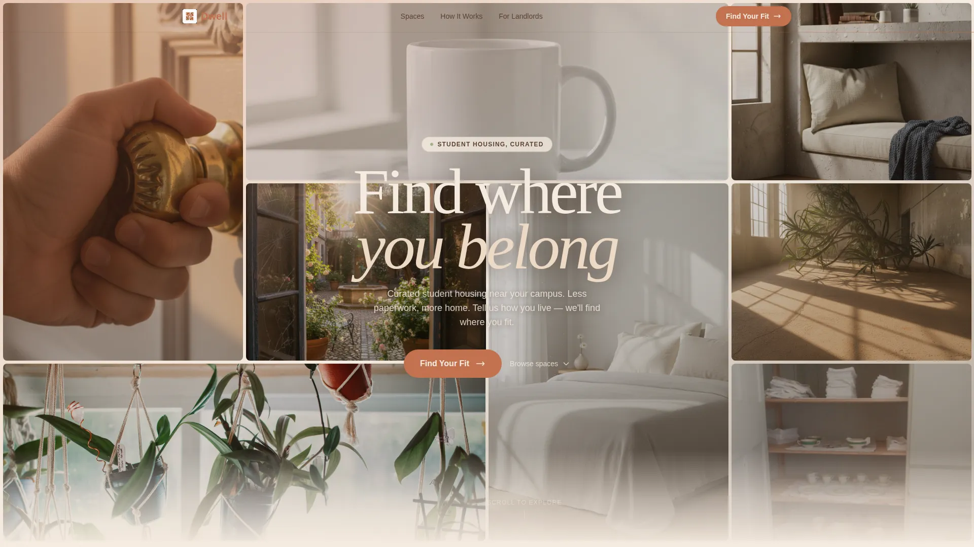 Student Housing Management Landing Page Template
