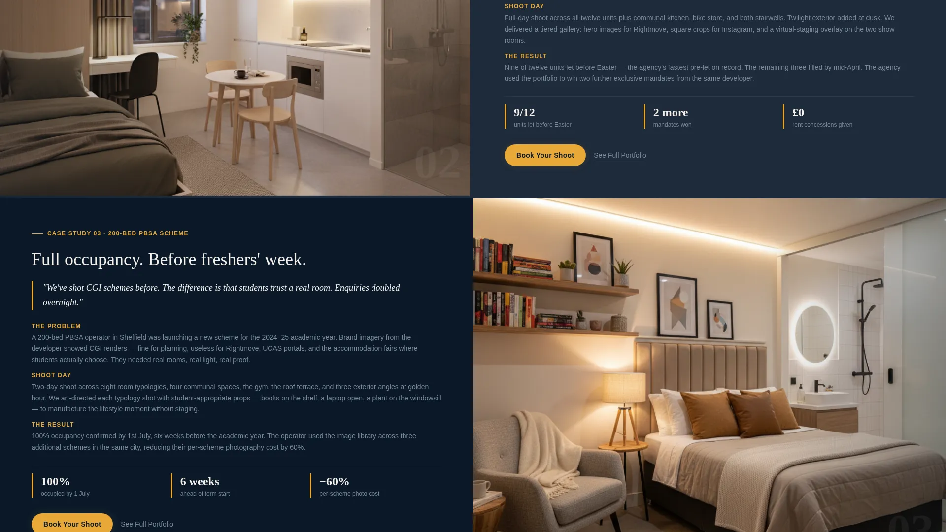 Luminous Studenthousing Landing Page Template