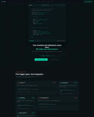 Fitness Milestone Email Service Landing Page Template