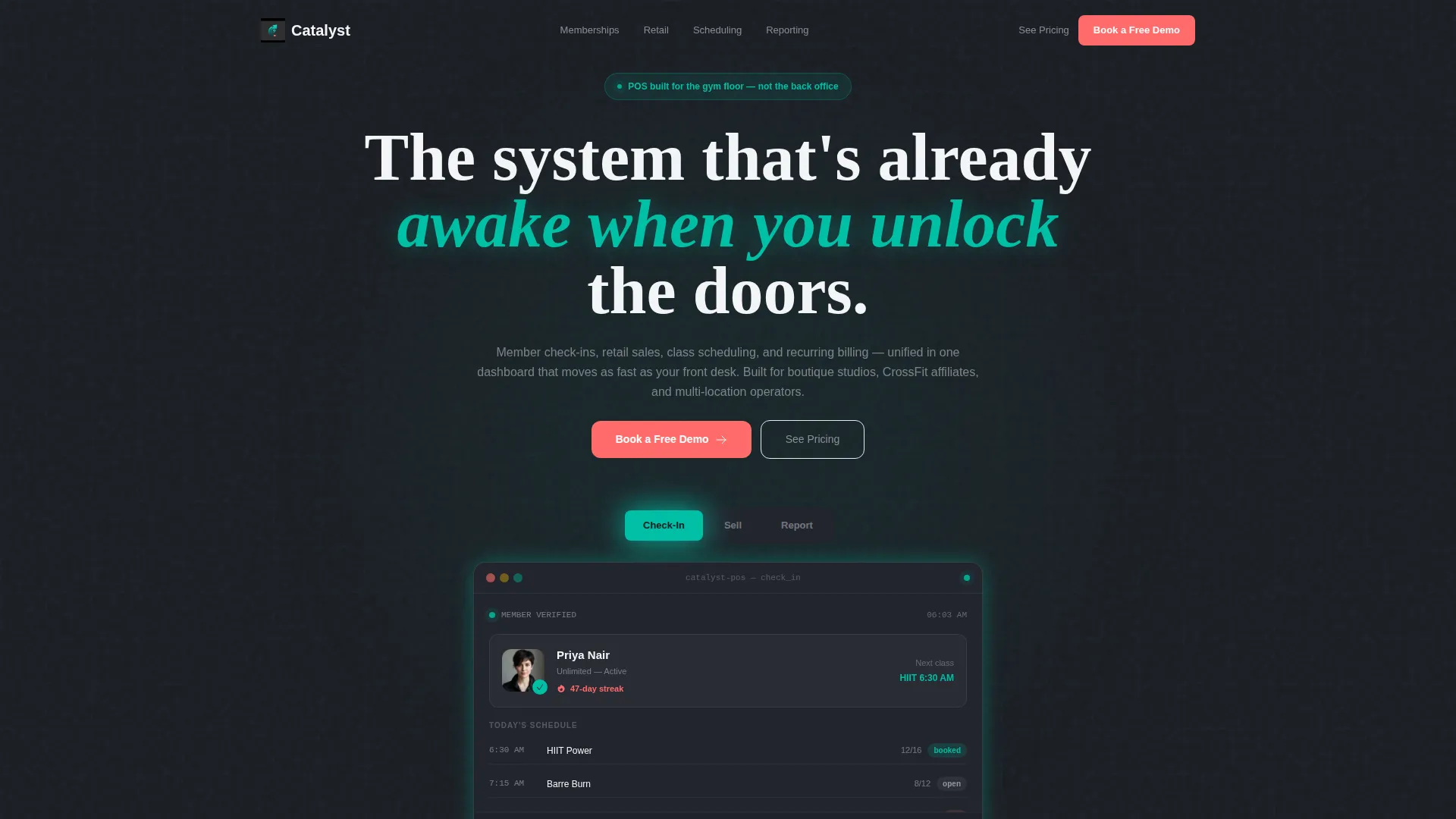 Fitness POS Landing Page Template for Gyms