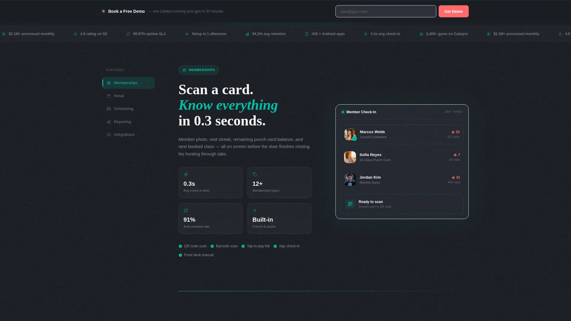 Fitness POS Landing Page Template for Gyms