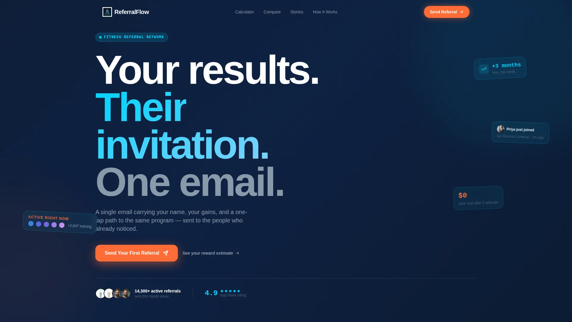 Fitness Referral Landing Page Template