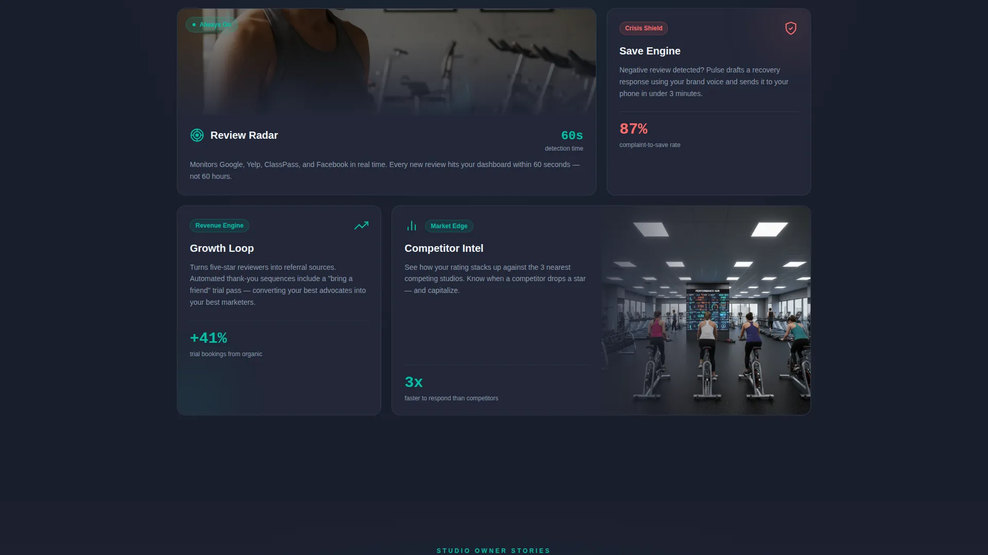 Fitness Review Management Landing Page Template