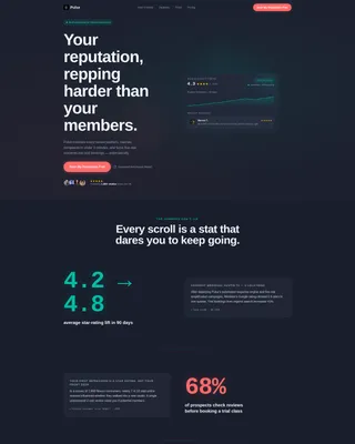 Fitness Review Management Landing Page Template