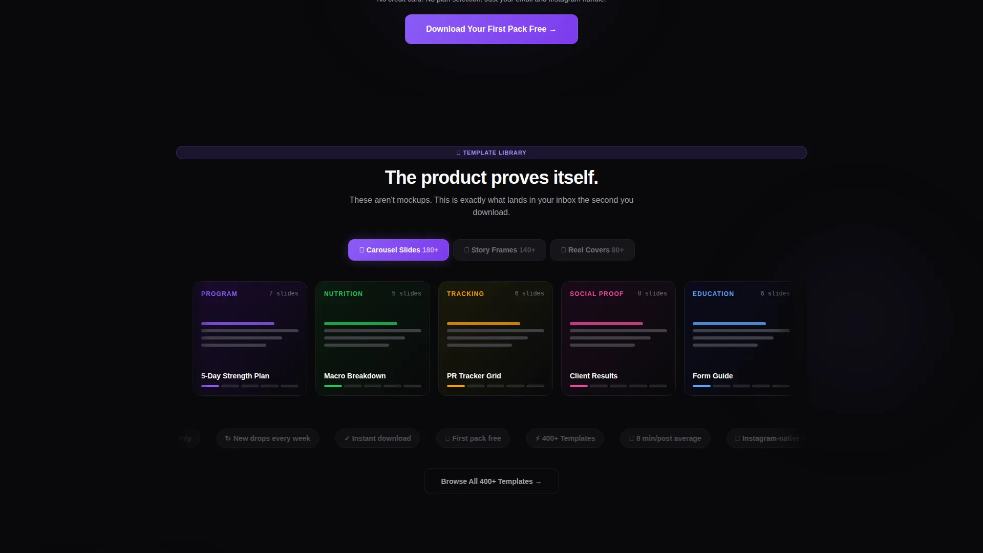 Fitness Social Media Template Landing Page