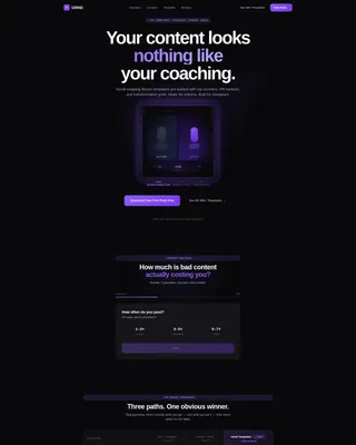 Fitness Social Media Template Landing Page
