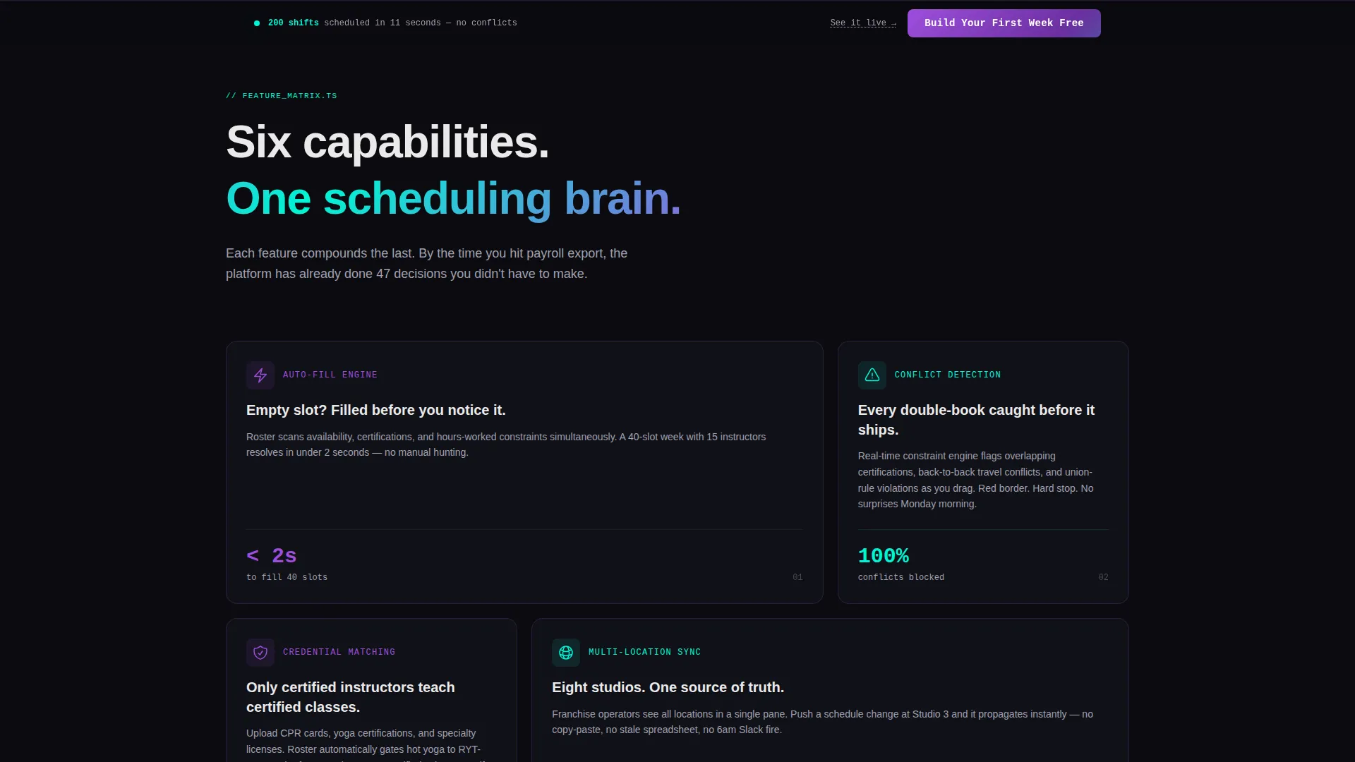 Shift Management Landing Page Template