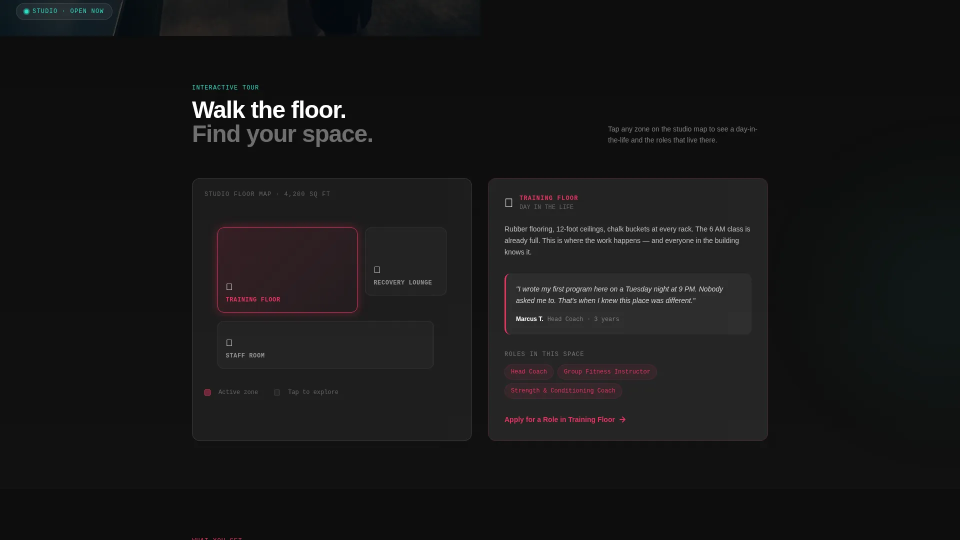 Fitness Studio Careers Website Template