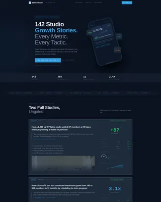 Fitness Studio Portfolio Website Template