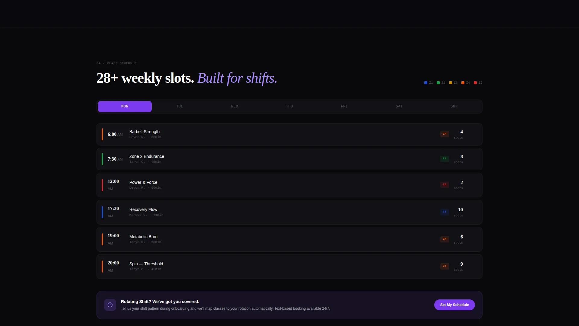 Fitness Studio Booking Website Template
