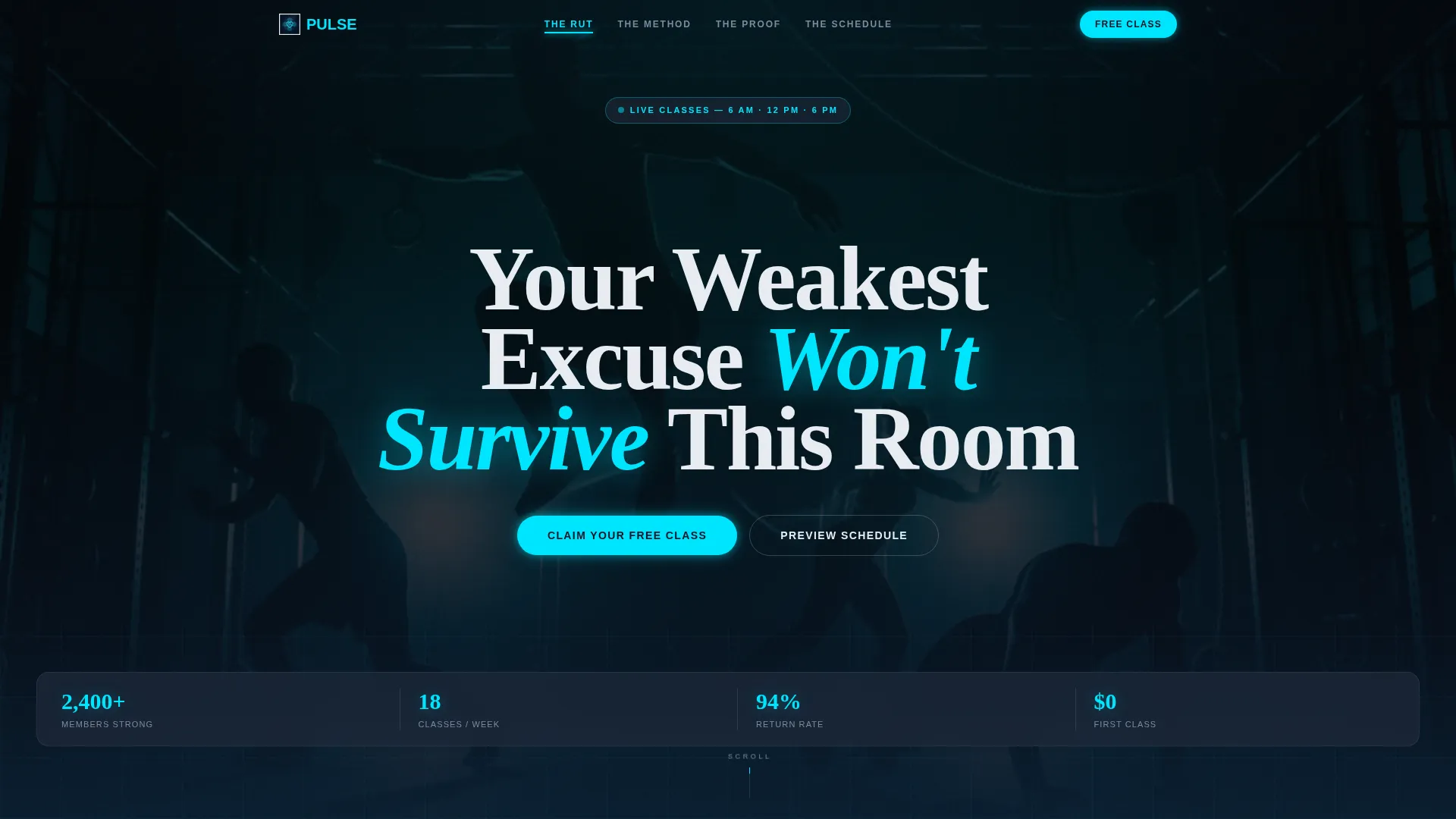 Fitness Studio Advanced Professional Website Template