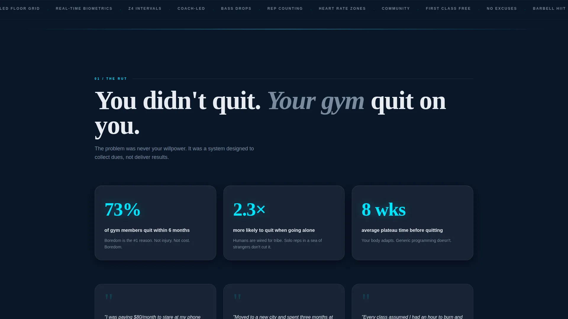 Fitness Studio Advanced Professional Website Template