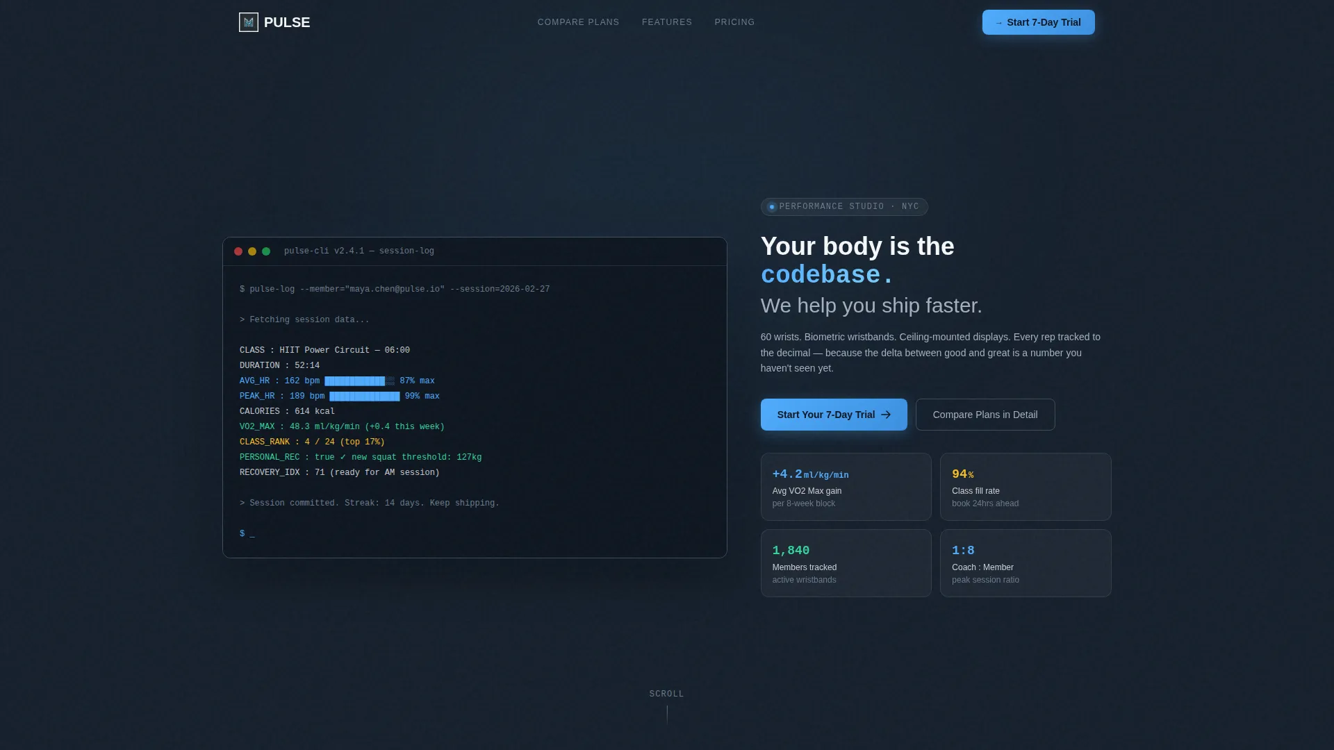 Fitness Studio Professional Website Template