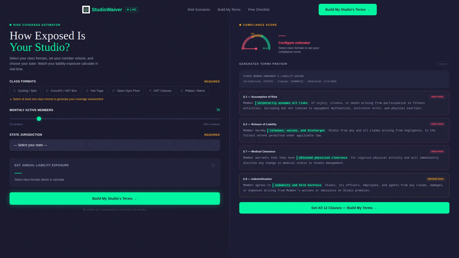 Fitness Studio Reviews Website Template