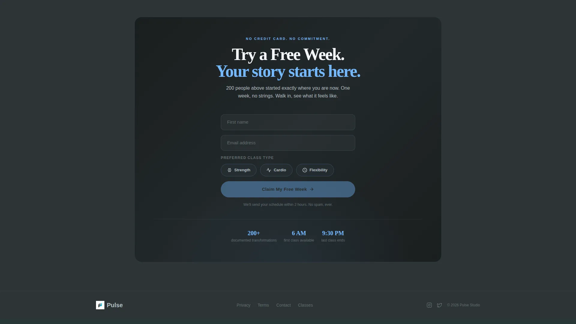 Fitness Studio Specialist Professional Website Template