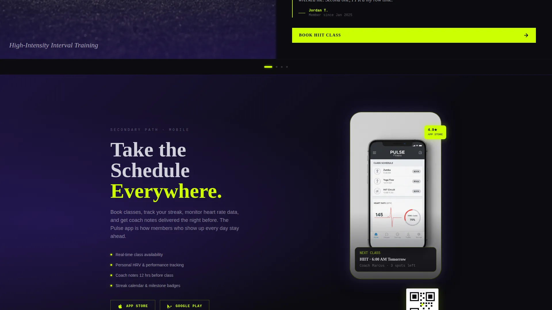 Fitness Studio Advanced Booking Website Template