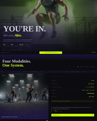 Fitness Studio Advanced Booking Website Template