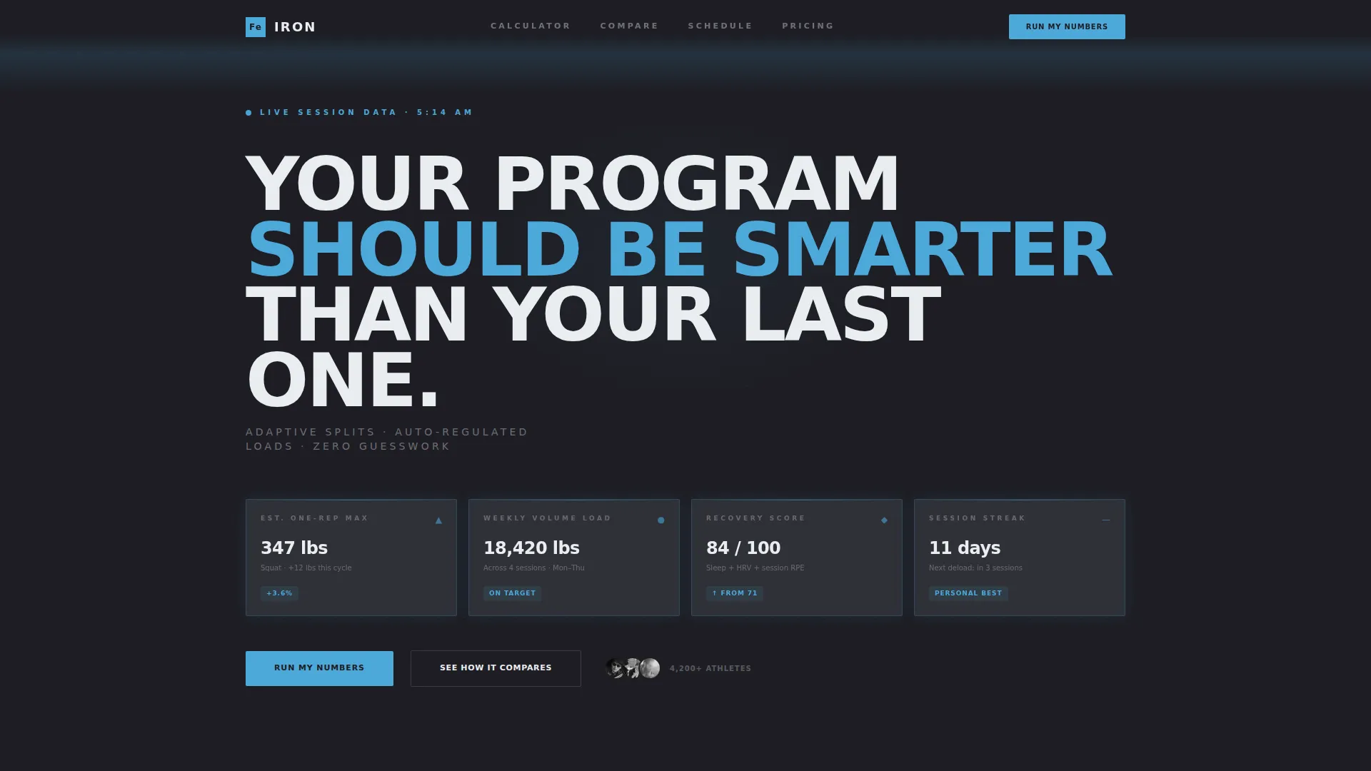 Adaptive Fitness Training Platform Landing Page Template