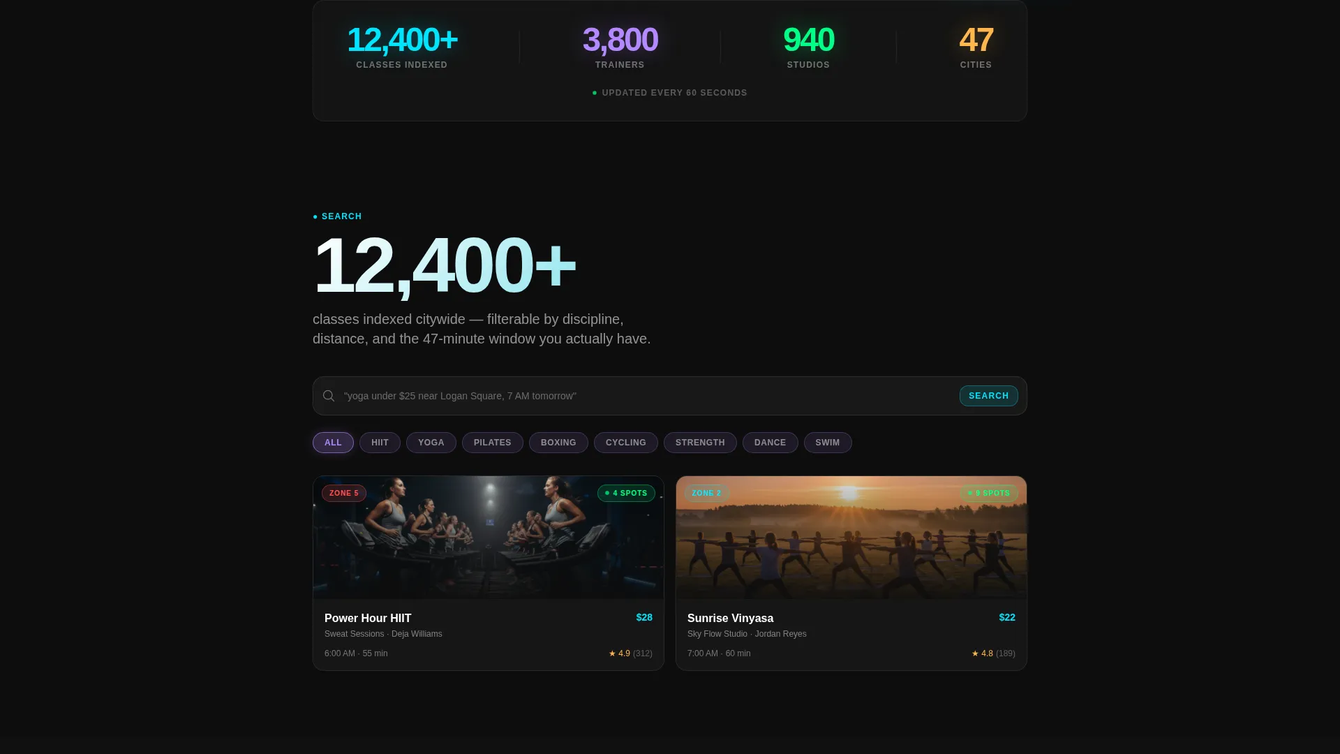 Fitness Directory Landing Page Template