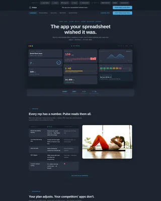 Fitness App Landing Page Template | Hub & Spoke Layout