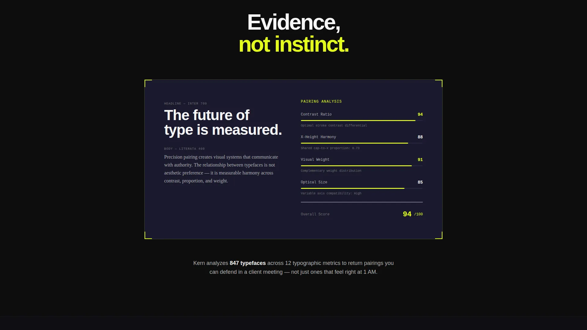 Bold Brutalist Font Pairing Tool Landing Page Template