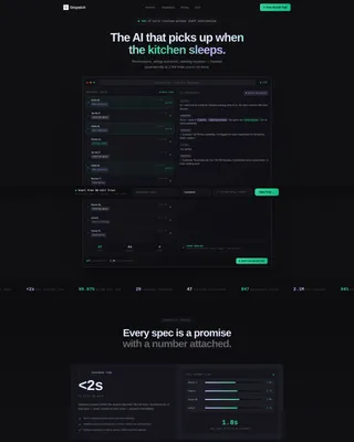 AI Restaurant Phone Agent Landing Page Template