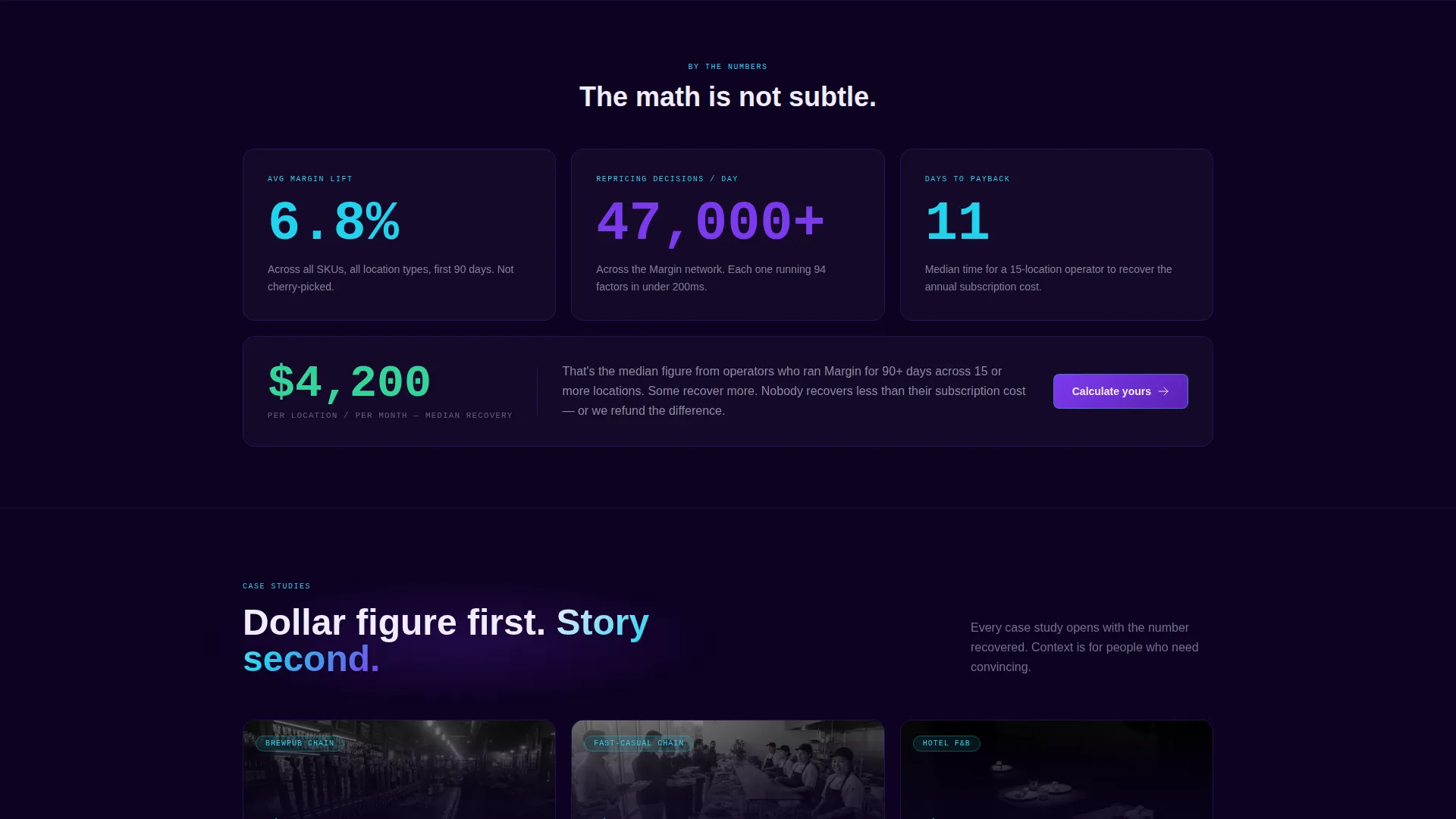 AI Menu Pricing Landing Page Template