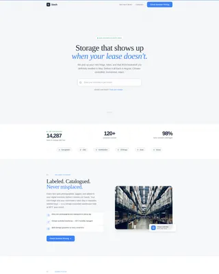 Student Storage Landing Page Template
