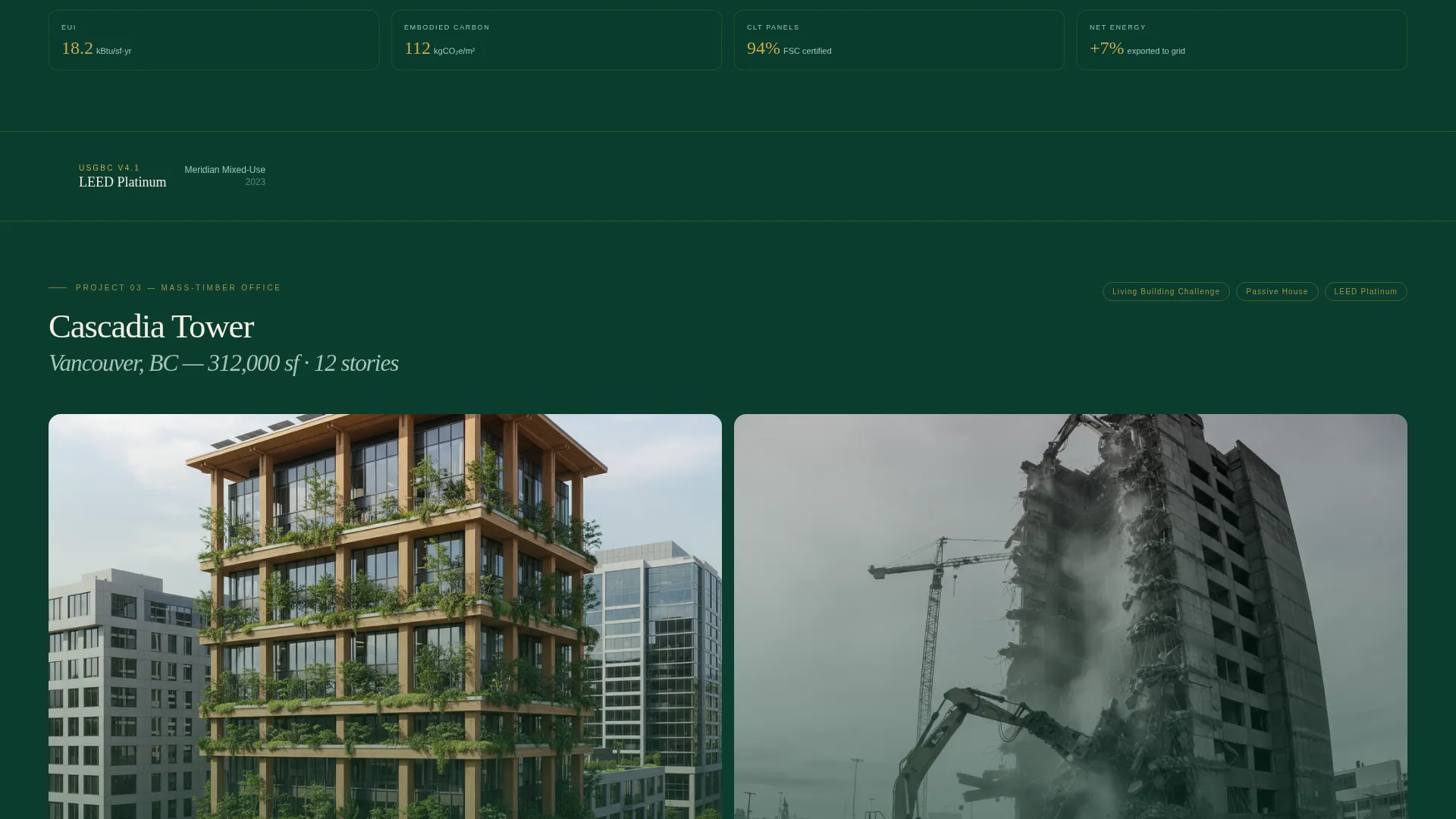 Sustainable Builder Landing Page Template