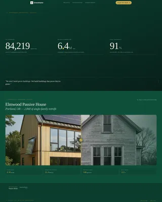 Sustainable Builder Landing Page Template
