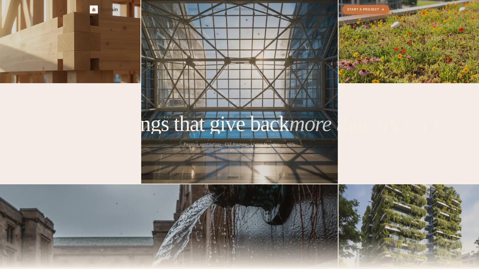 Sustainable Architecture Firm Landing Page Template