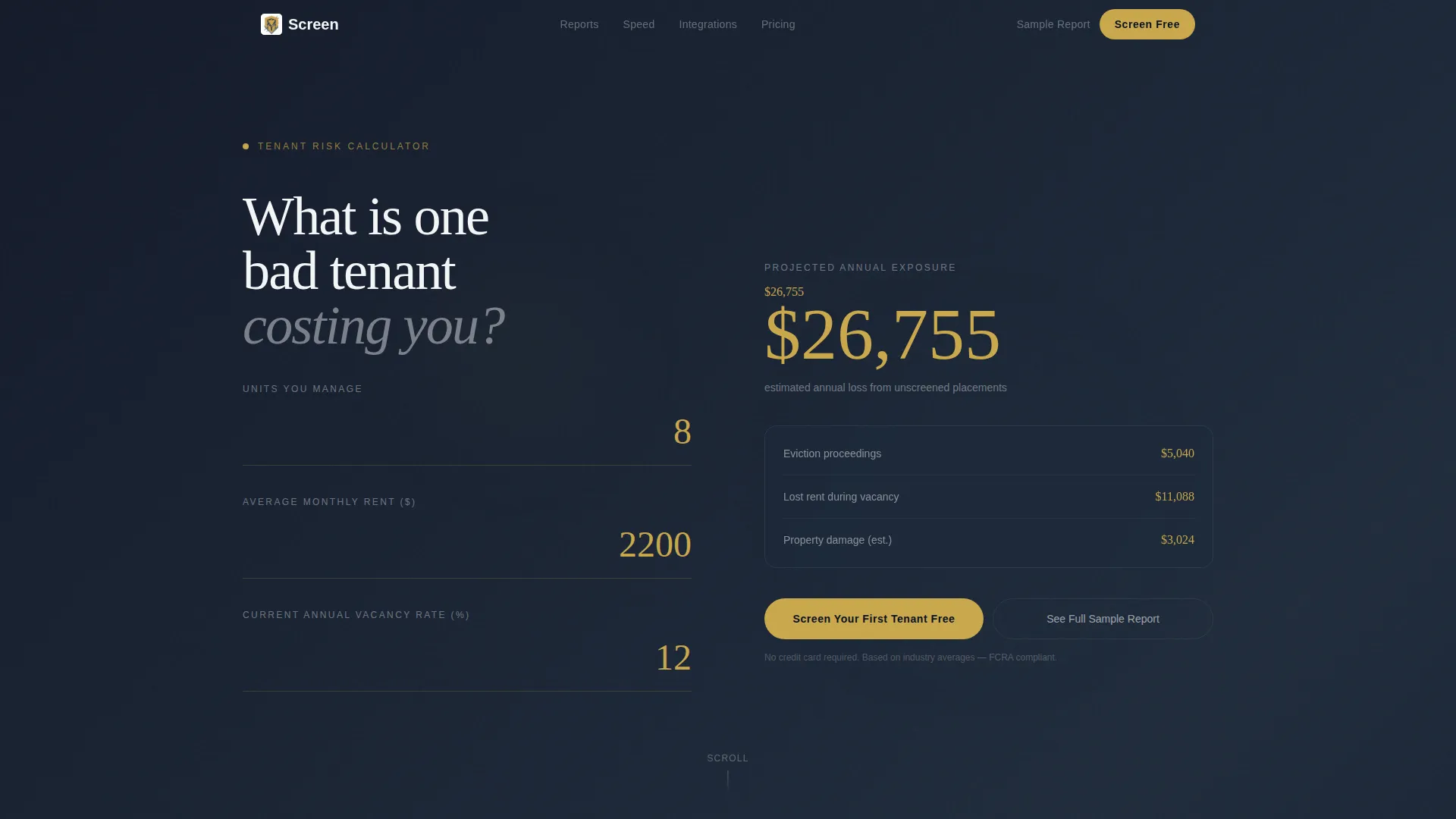 Tenant Screening Landing Page Template