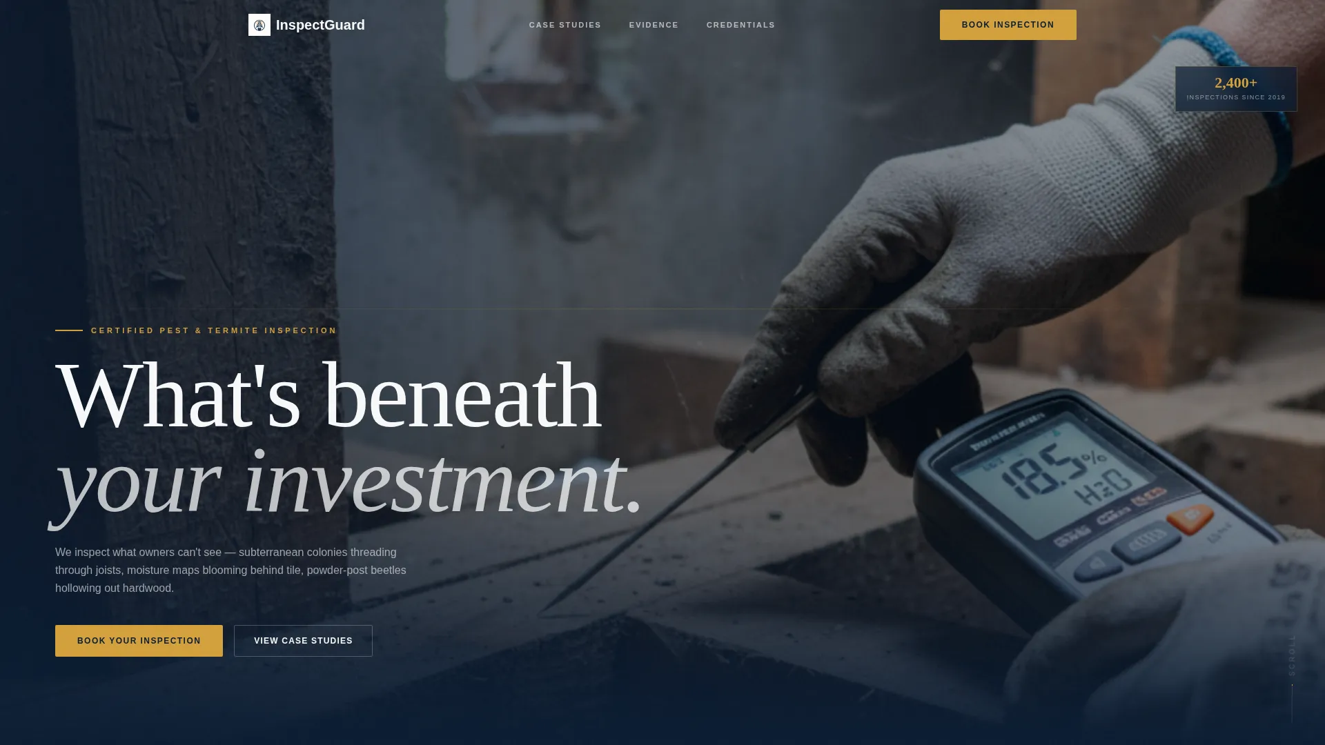 Pest Inspection Landing Page Template