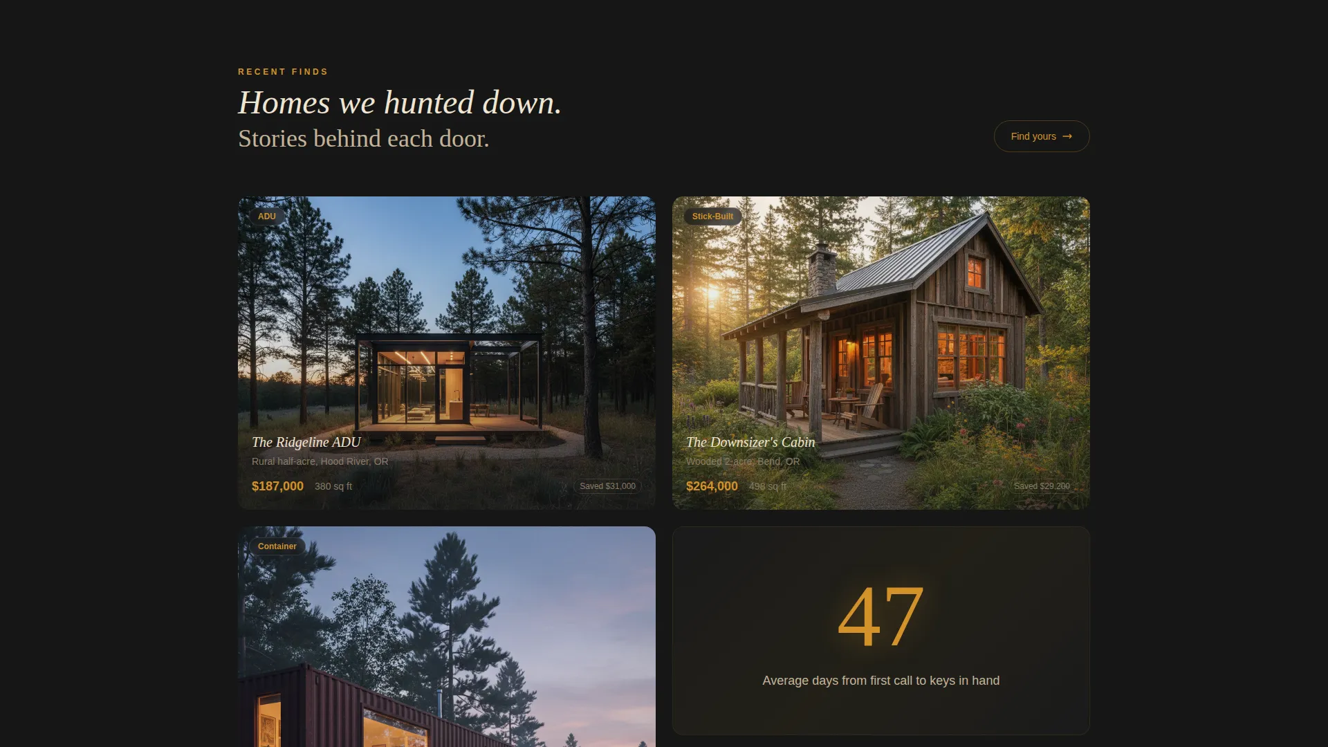 Tiny Home Buyer's Agent Landing Page Template