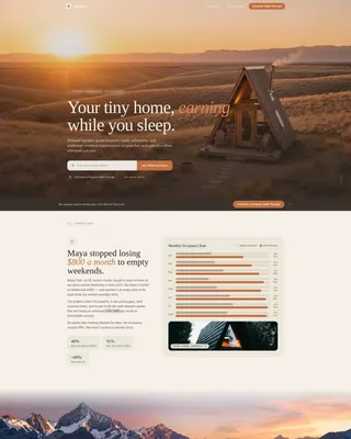 Pastoral Tiny Home Property Management Landing Page