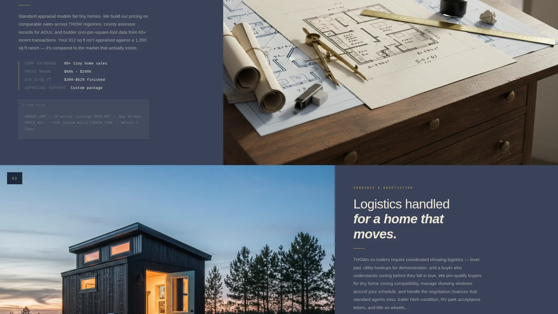 Tiny Home Real Estate Agent Landing Page Template