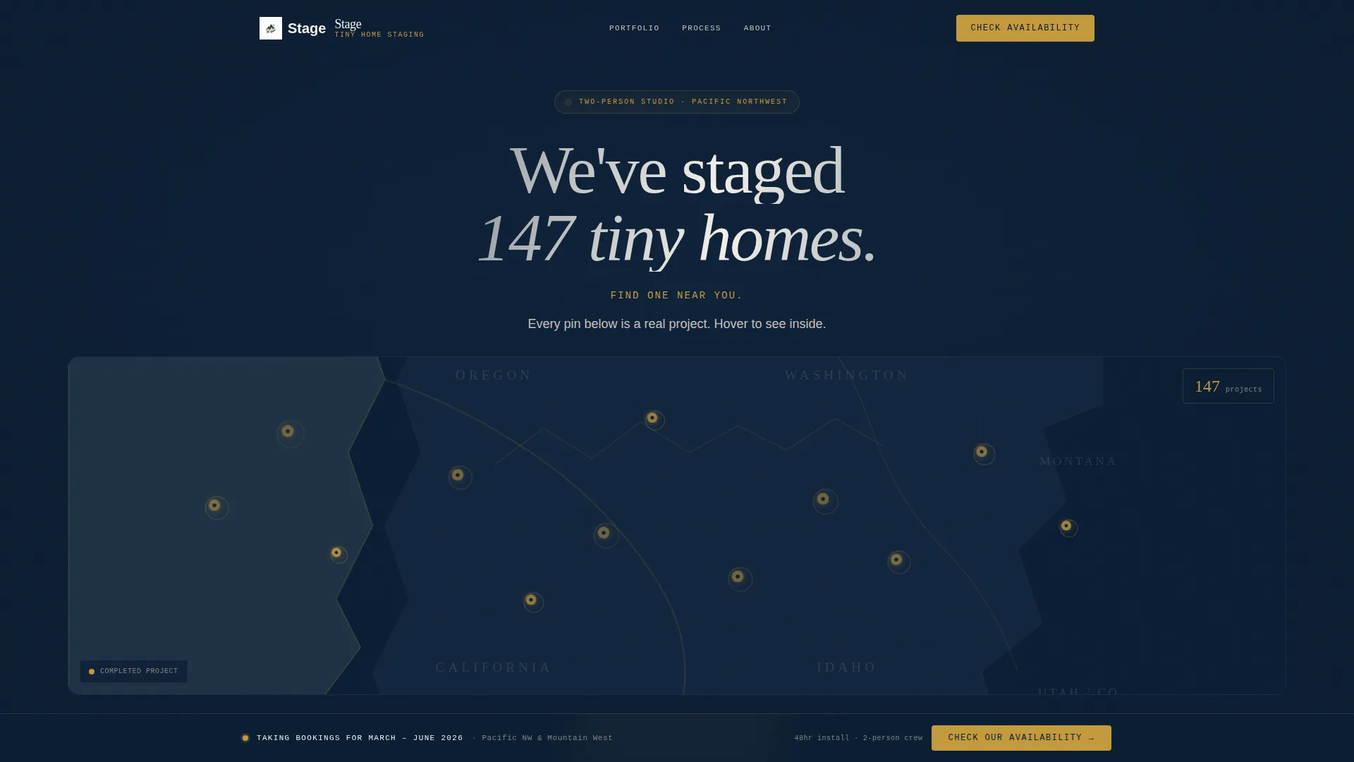 Tiny Home Staging Studio Landing Page Template
