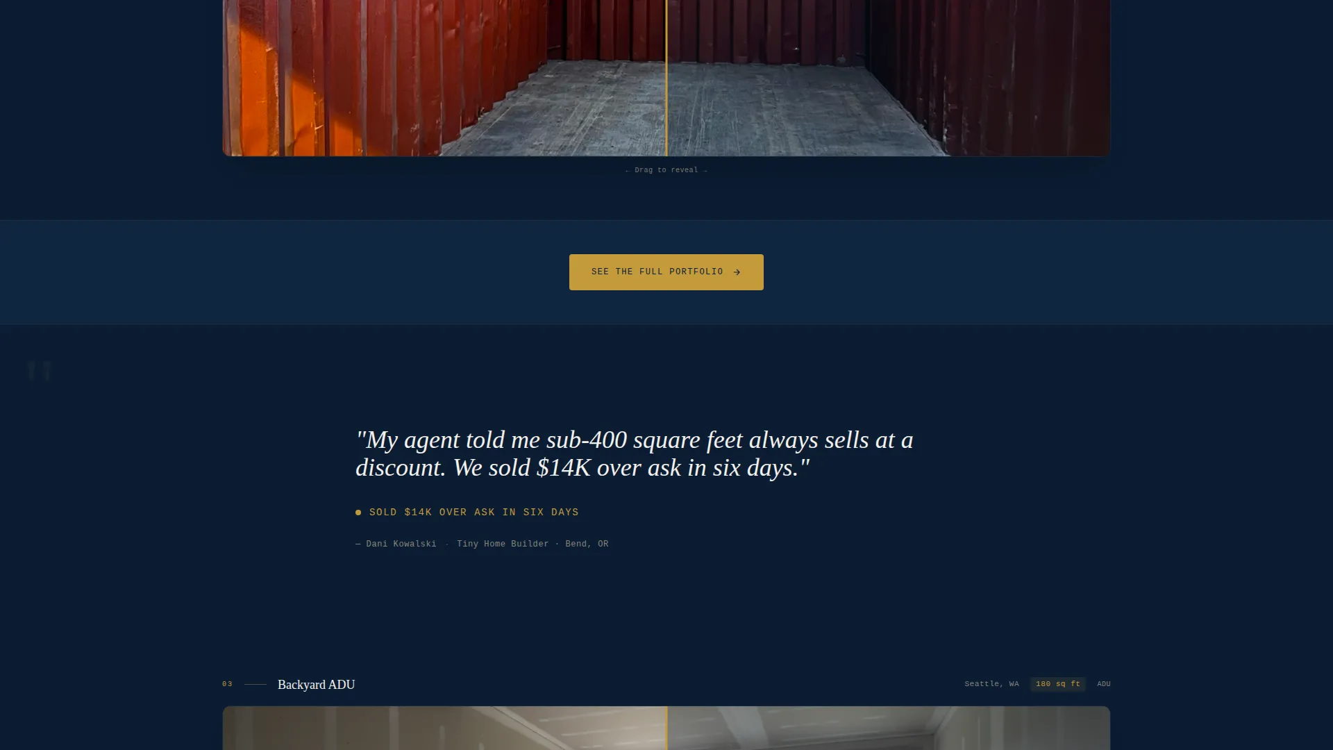 Tiny Home Staging Studio Landing Page Template