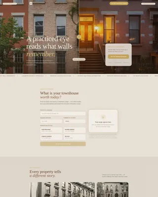 Townhouse Appraiser Gallery Landing Page Template