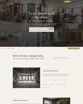 Townhouse Renovation Gallery Landing Page Template