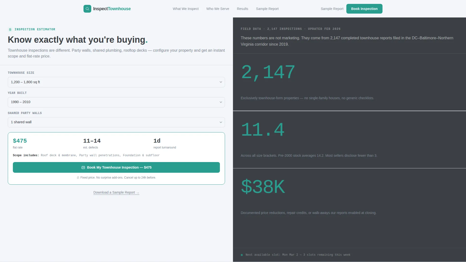 Inspection Landing Page Template | Precision Inspect