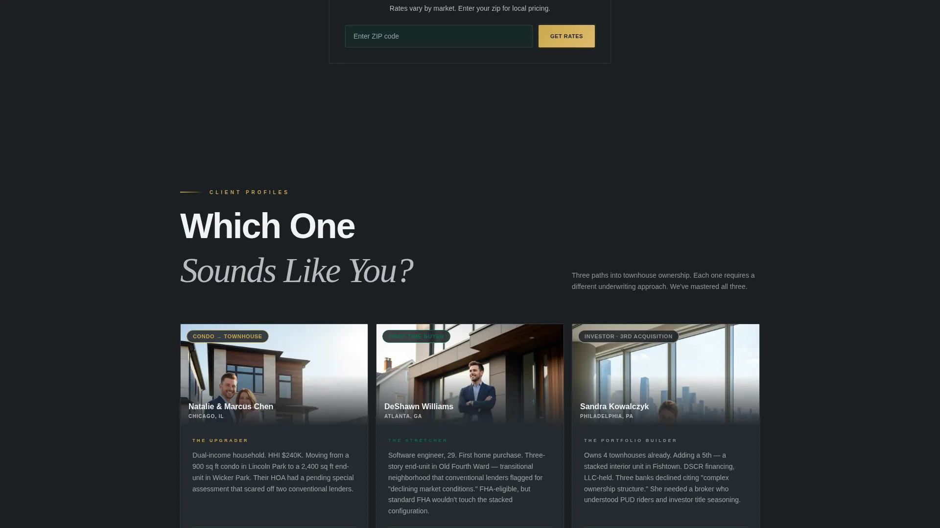 Authoritative Townhouse Mortgage Landing Page Template