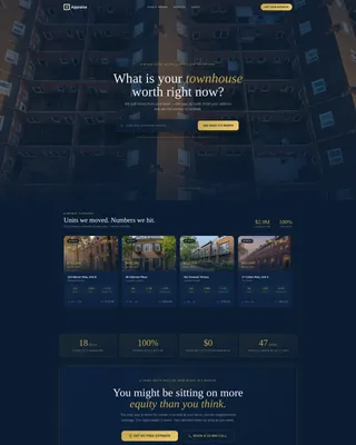 Townhouse Valuation Landing Page Template