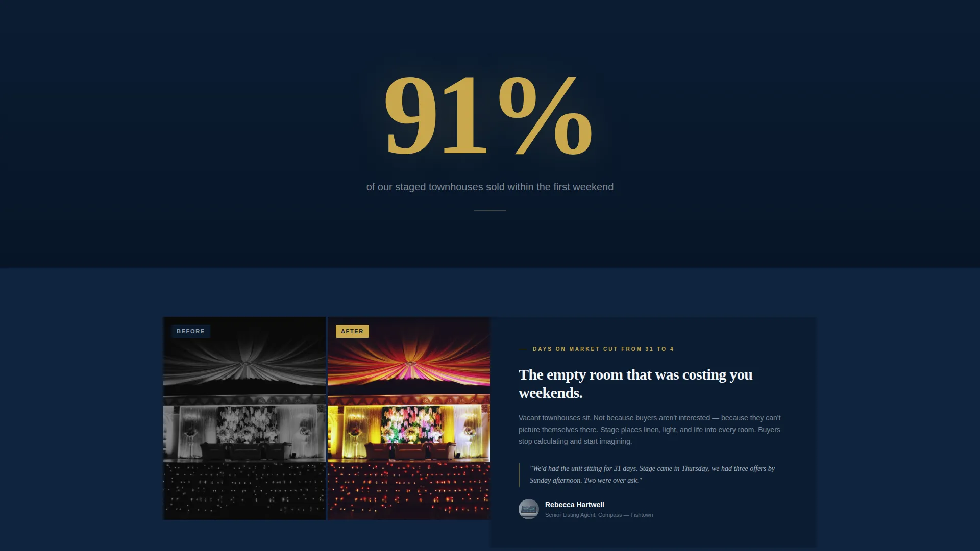 Expert Townhouse Staging Landing Page Template