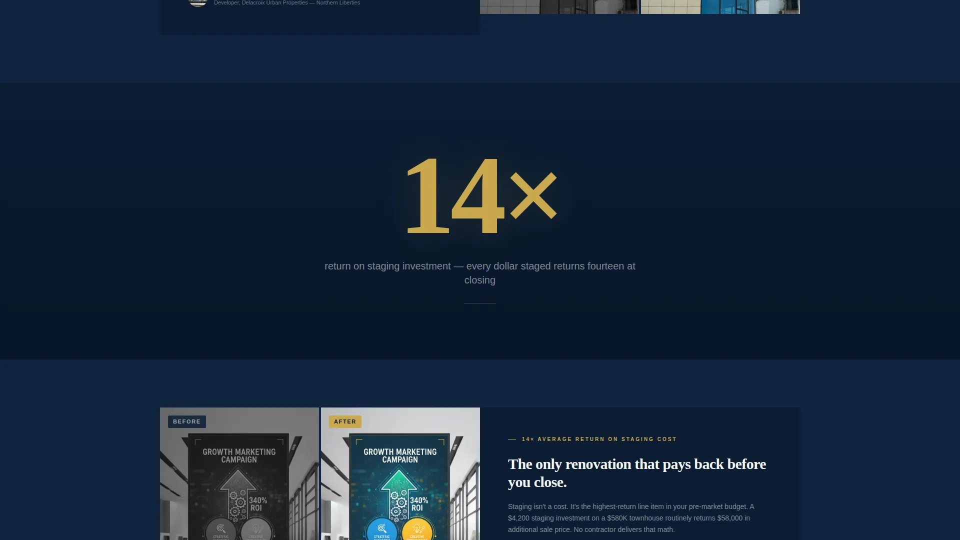 Expert Townhouse Staging Landing Page Template