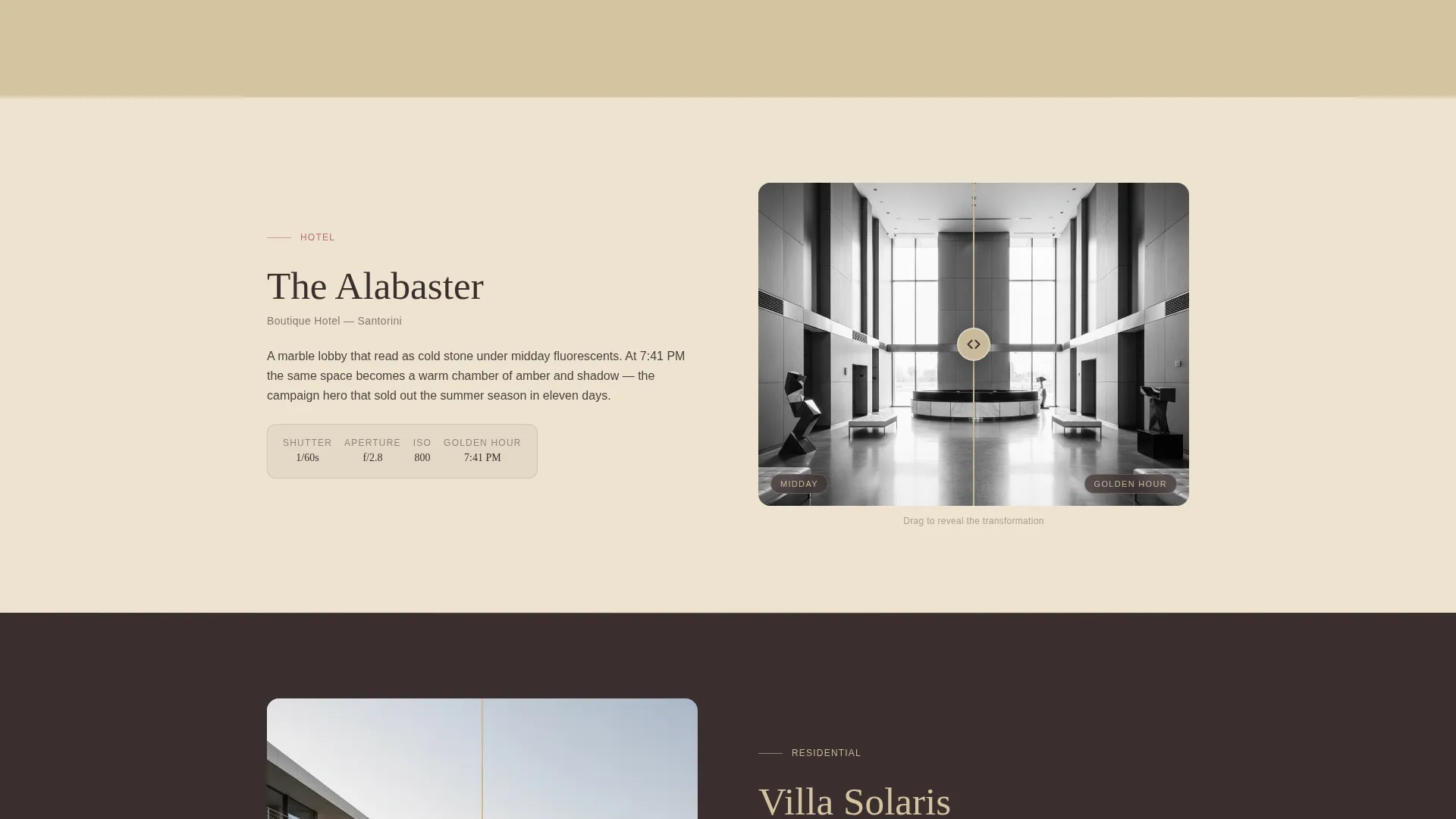 Luxury Photography Landing Page Template