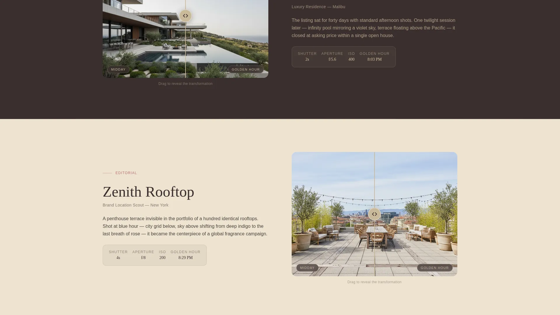 Luxury Photography Landing Page Template